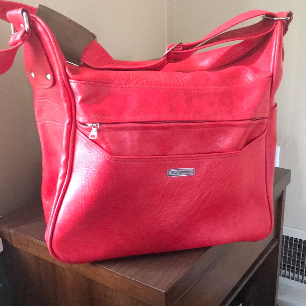 1980s Salmon Cross Body Sachel